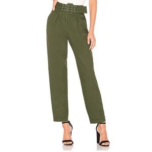 Tularosa olive green high waisted belted pants XS